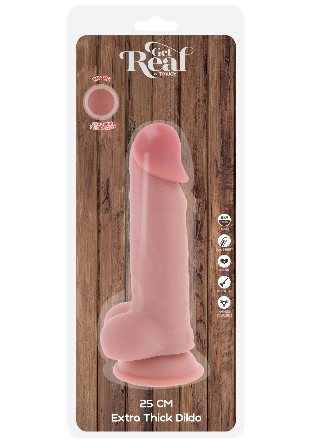 Deluxe Dual Density Thick Dildo TPE 25 cm - Afbeelding 3