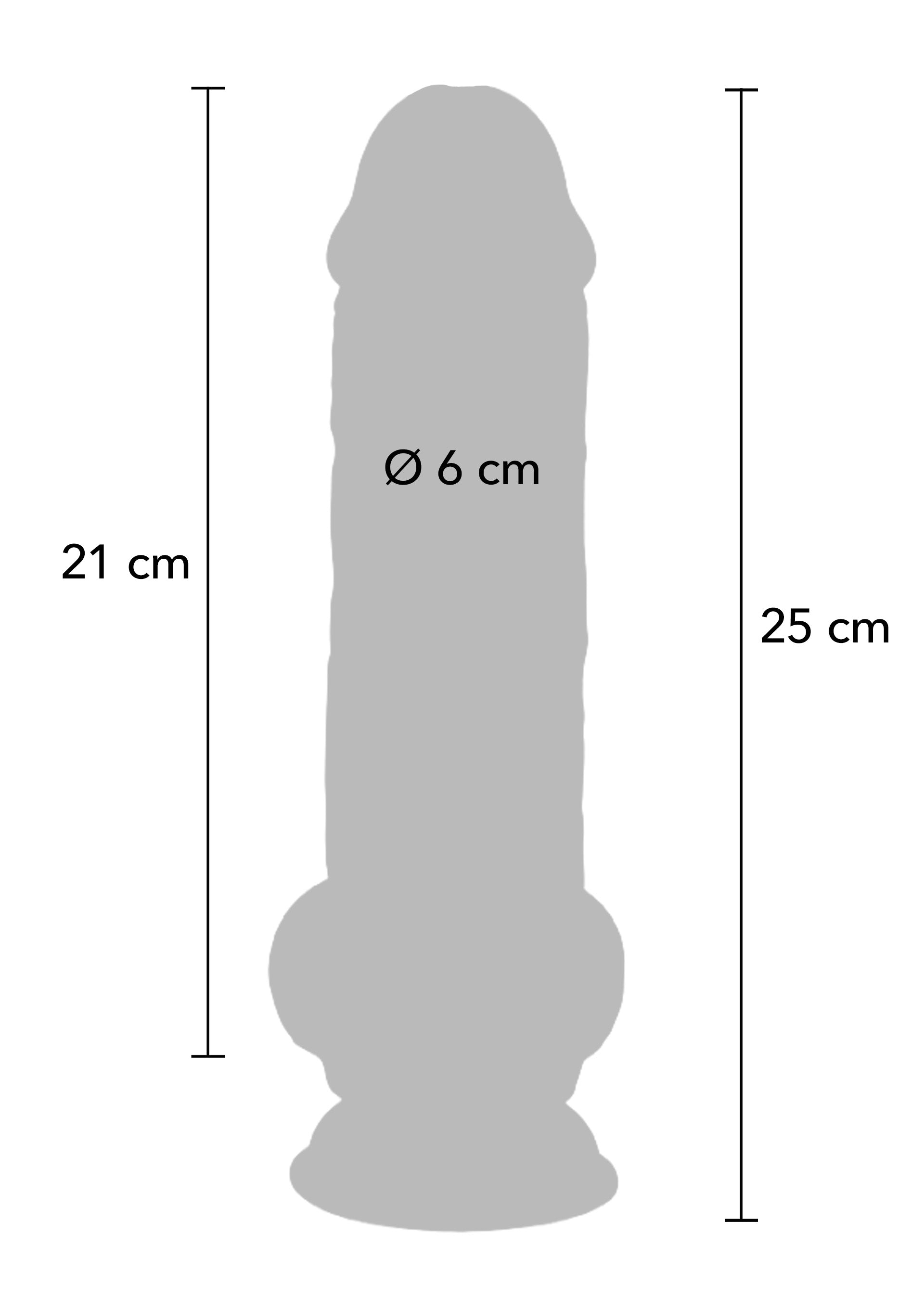 Deluxe Dual Density Thick Dildo TPE 25 cm - Afbeelding 4