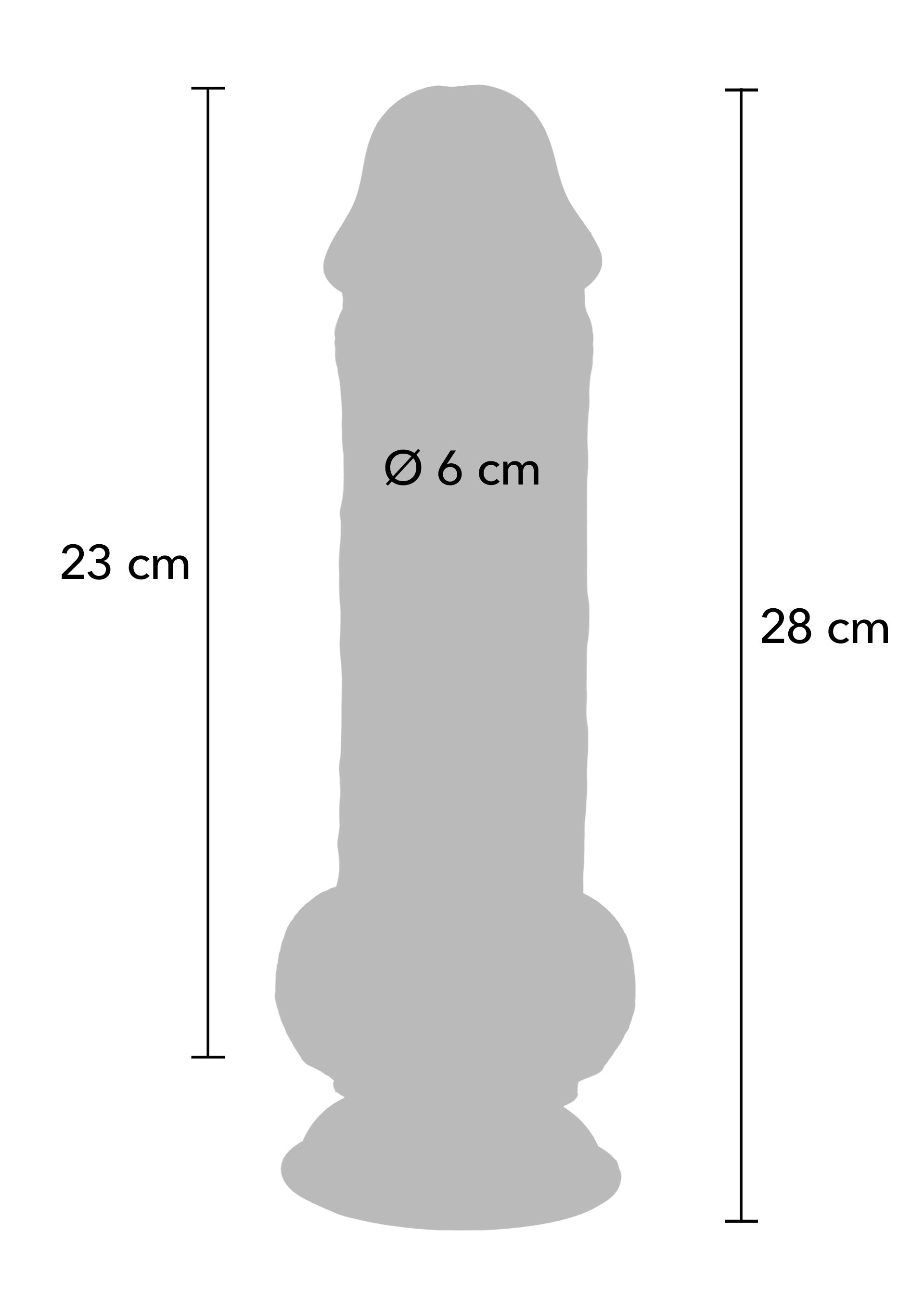Deluxe Dual Density Thick Dildo TPE 28 cm - Afbeelding 4