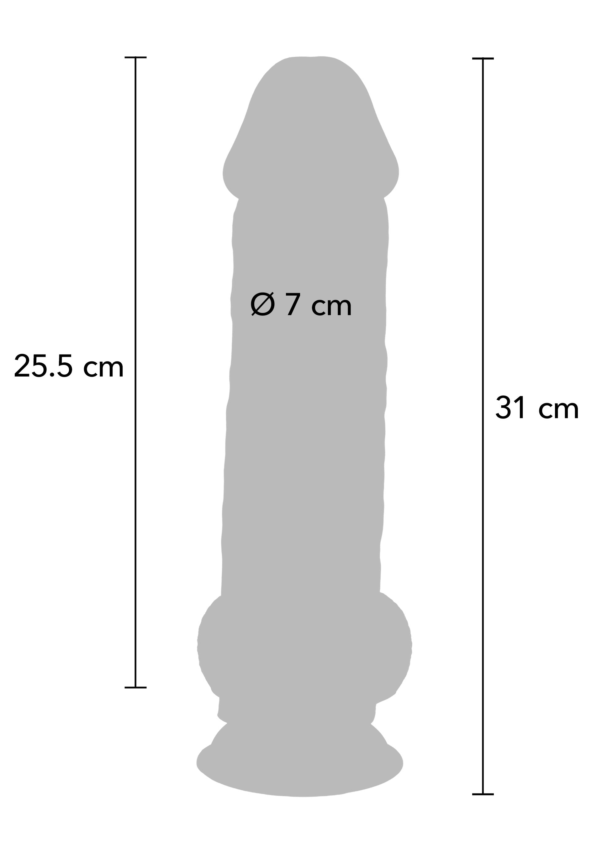 Deluxe Dual Density Thick Dildo TPE 31 cm - Afbeelding 4