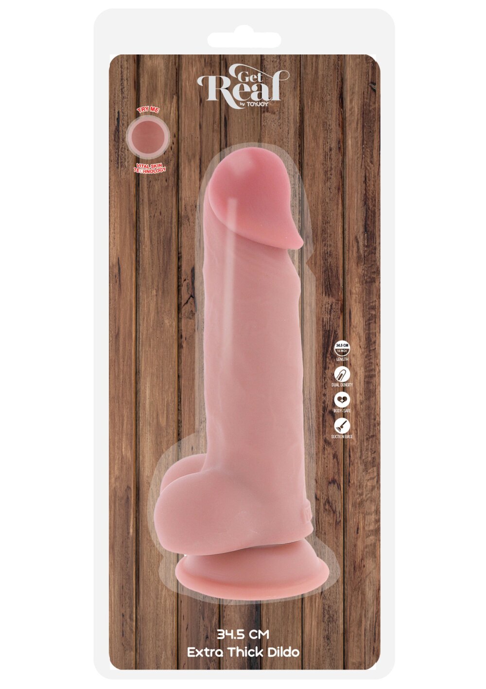 Deluxe Dual Density Thick Dildo TPE 34.5 cm - Afbeelding 3