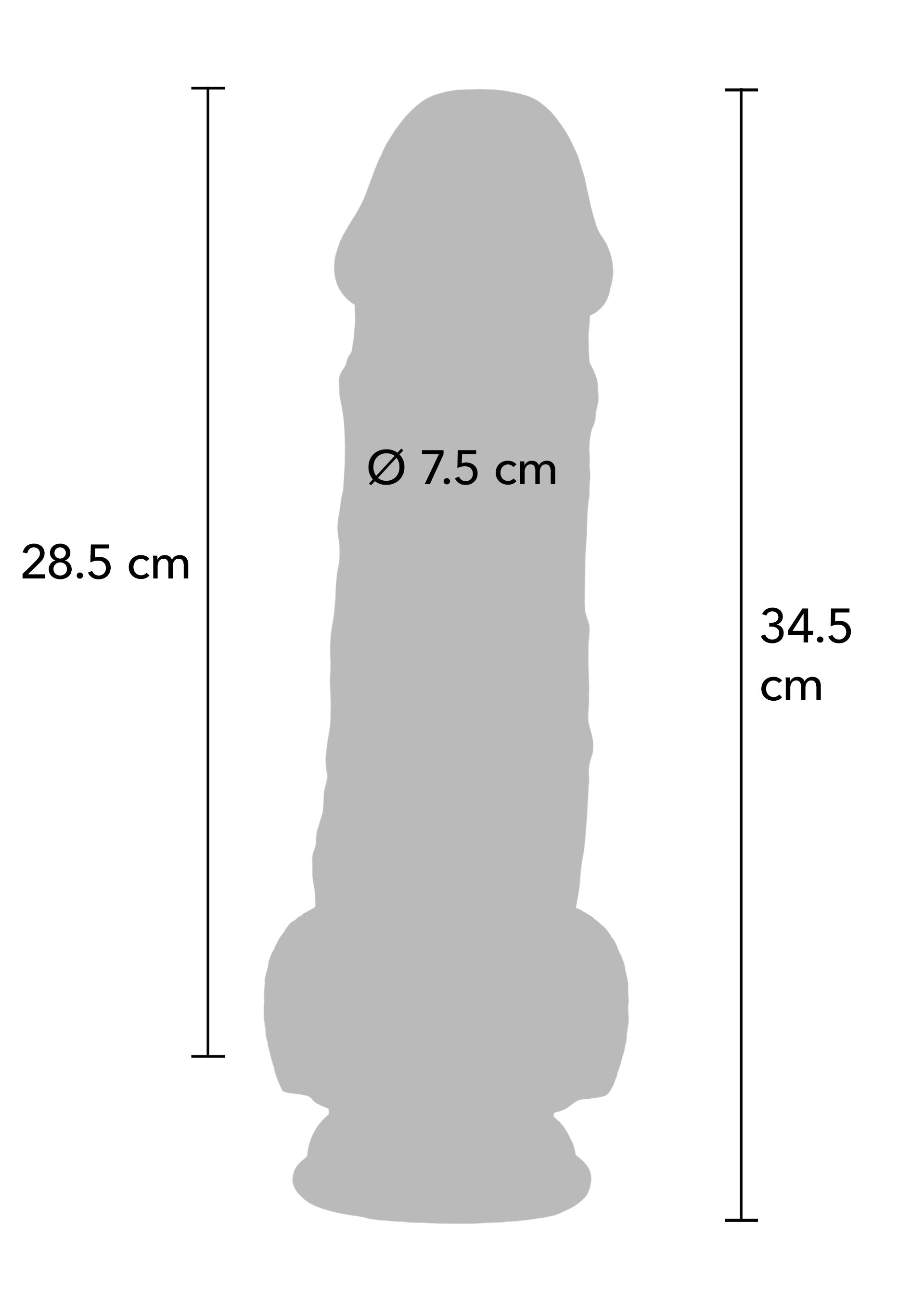 Deluxe Dual Density Thick Dildo TPE 34.5 cm - Afbeelding 4