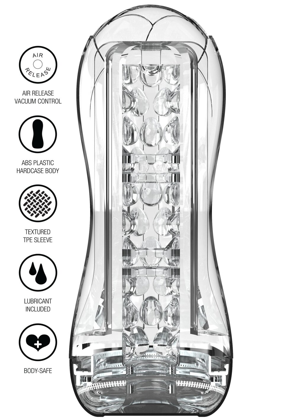 Big Clear Blast Vacuum Stroker - Afbeelding 7