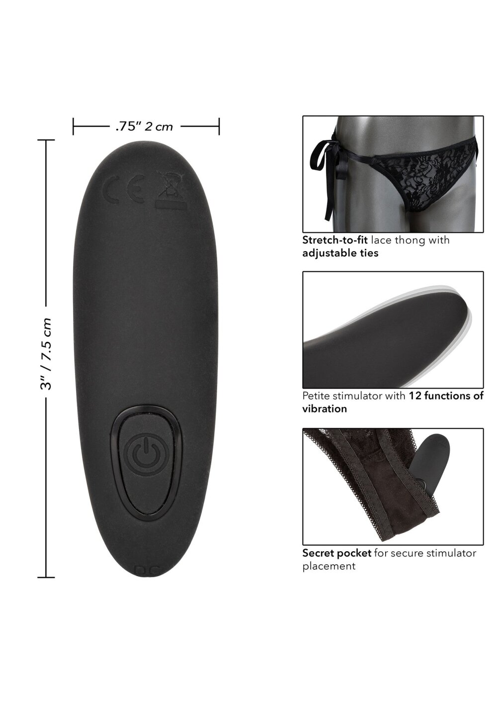 Remote Control Lace Thong Set - Afbeelding 3