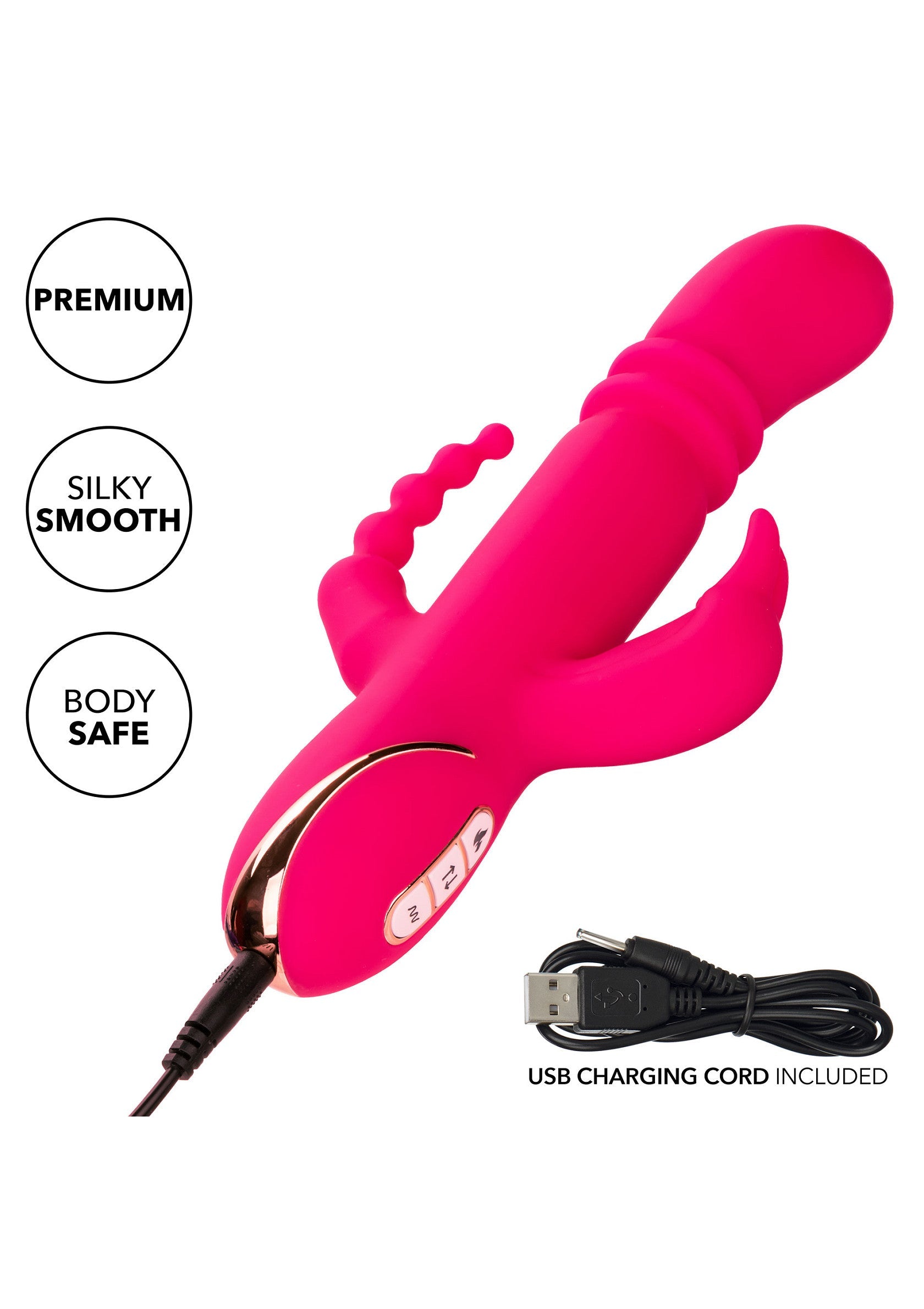 Heated Silicone Triple Rabbit - Afbeelding 6