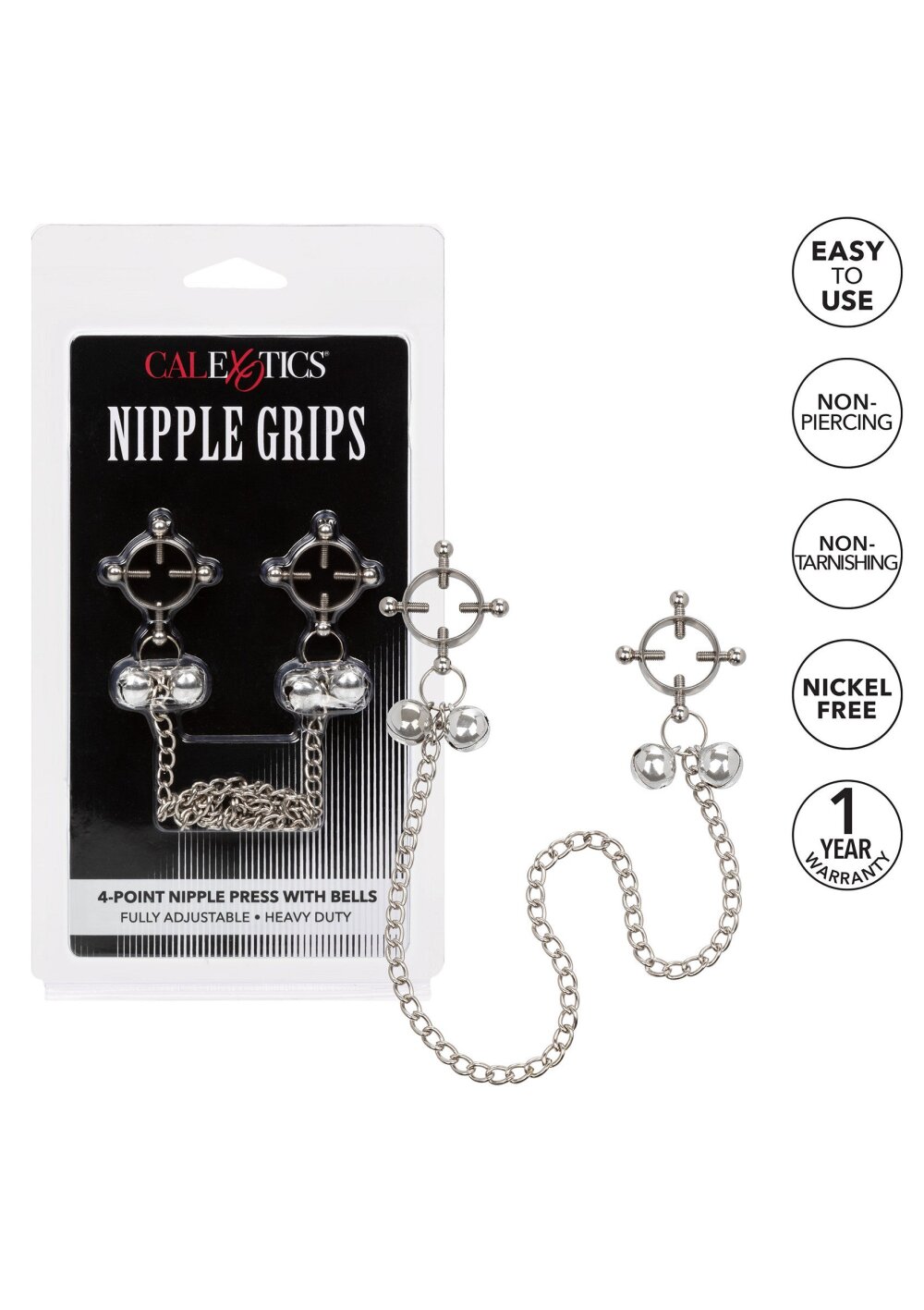 4 Point Nipple Press With Bells - Afbeelding 4