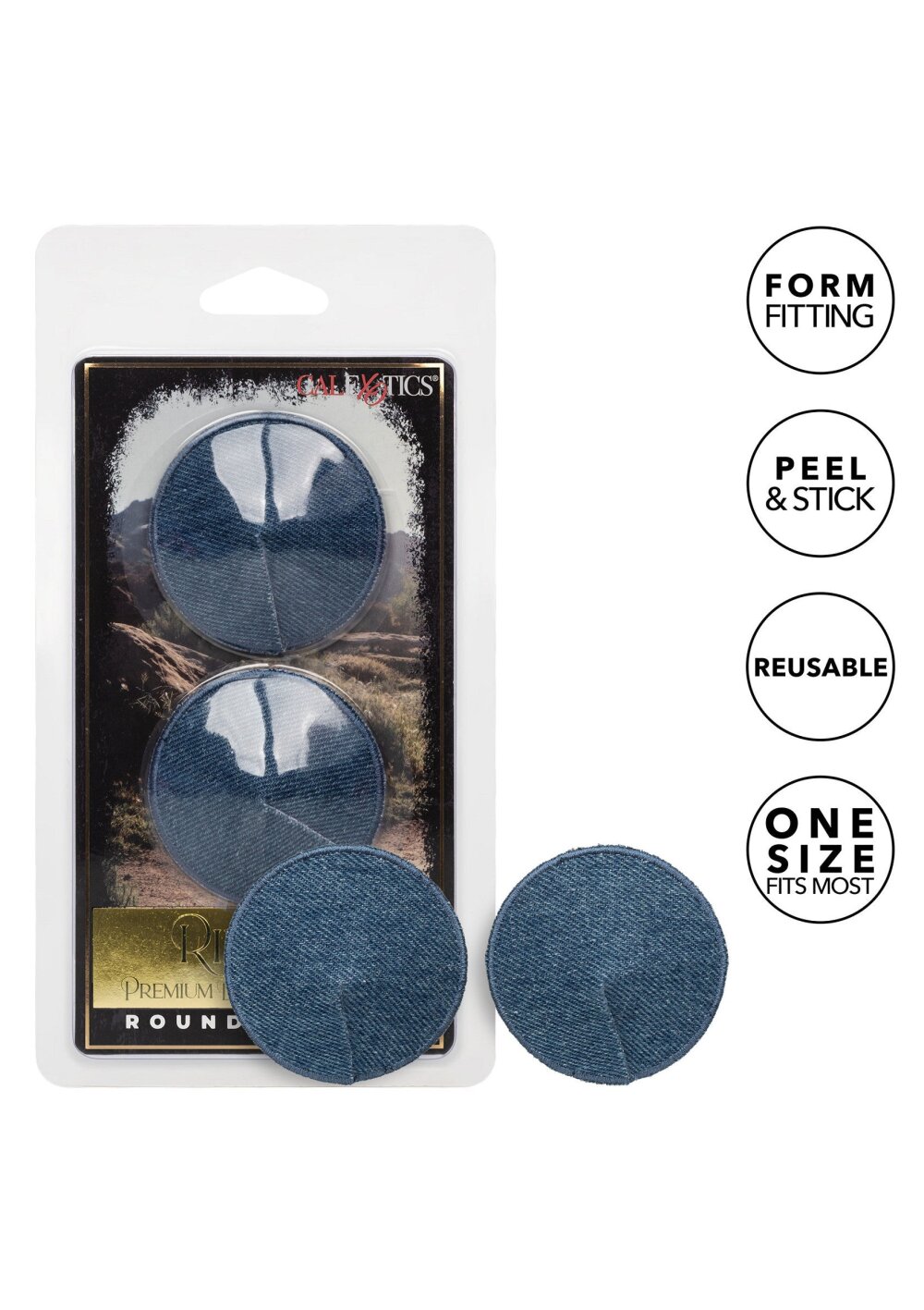 Ride Em Denim Round Pasties - Afbeelding 5