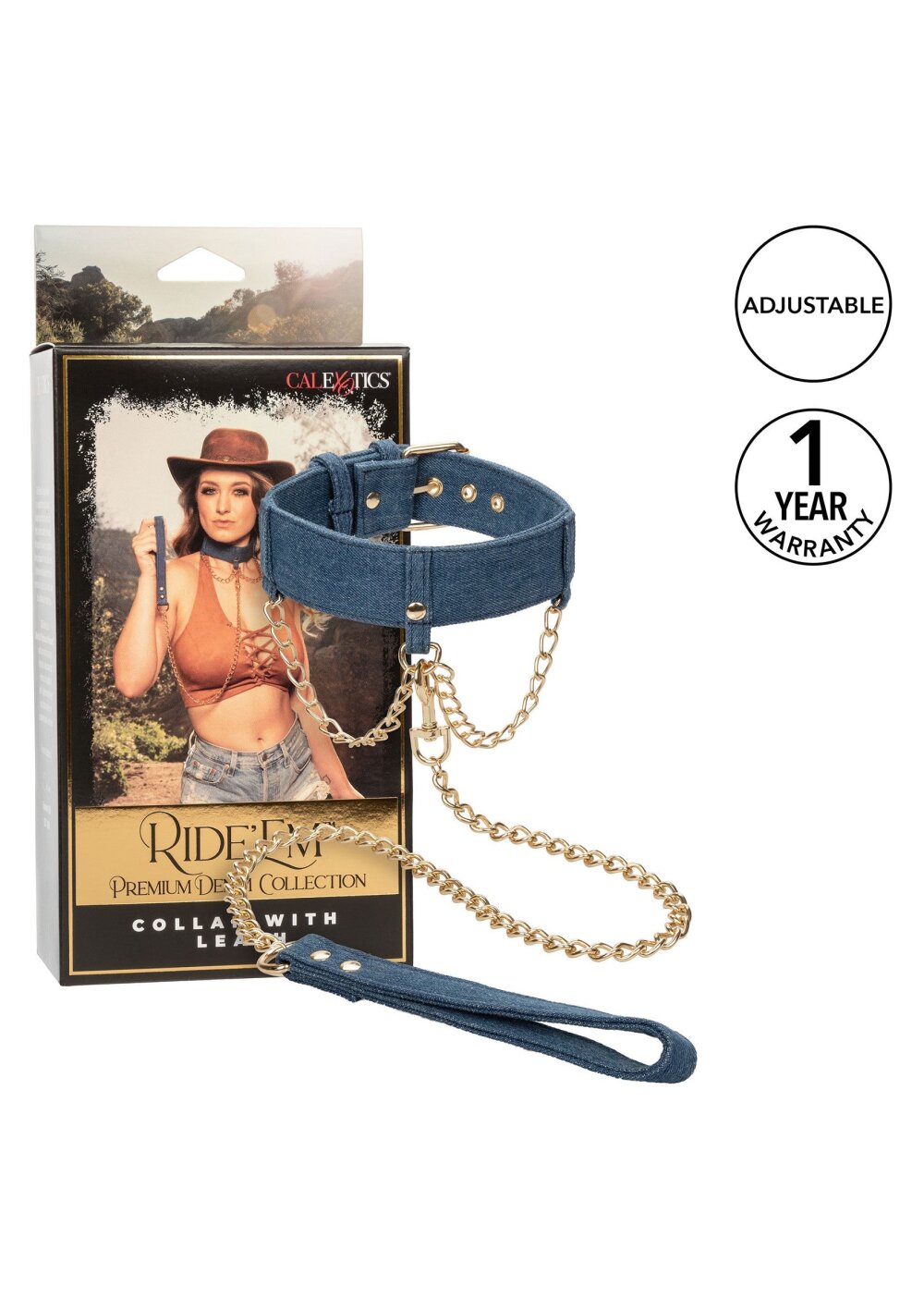 Ride Em Denim Collar + Leash - Afbeelding 5
