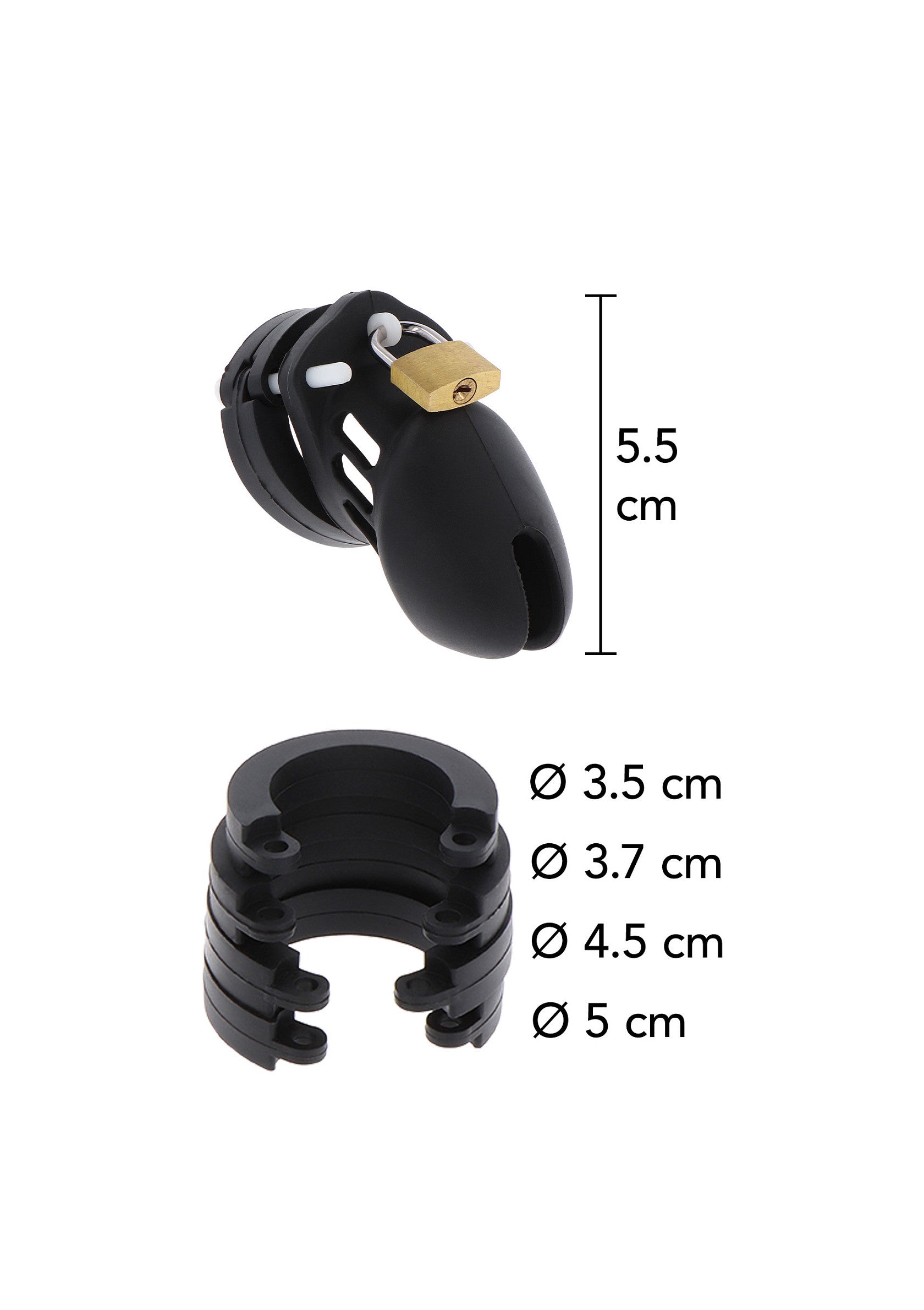 Chastity Cock Cage Silicone Small - Afbeelding 5
