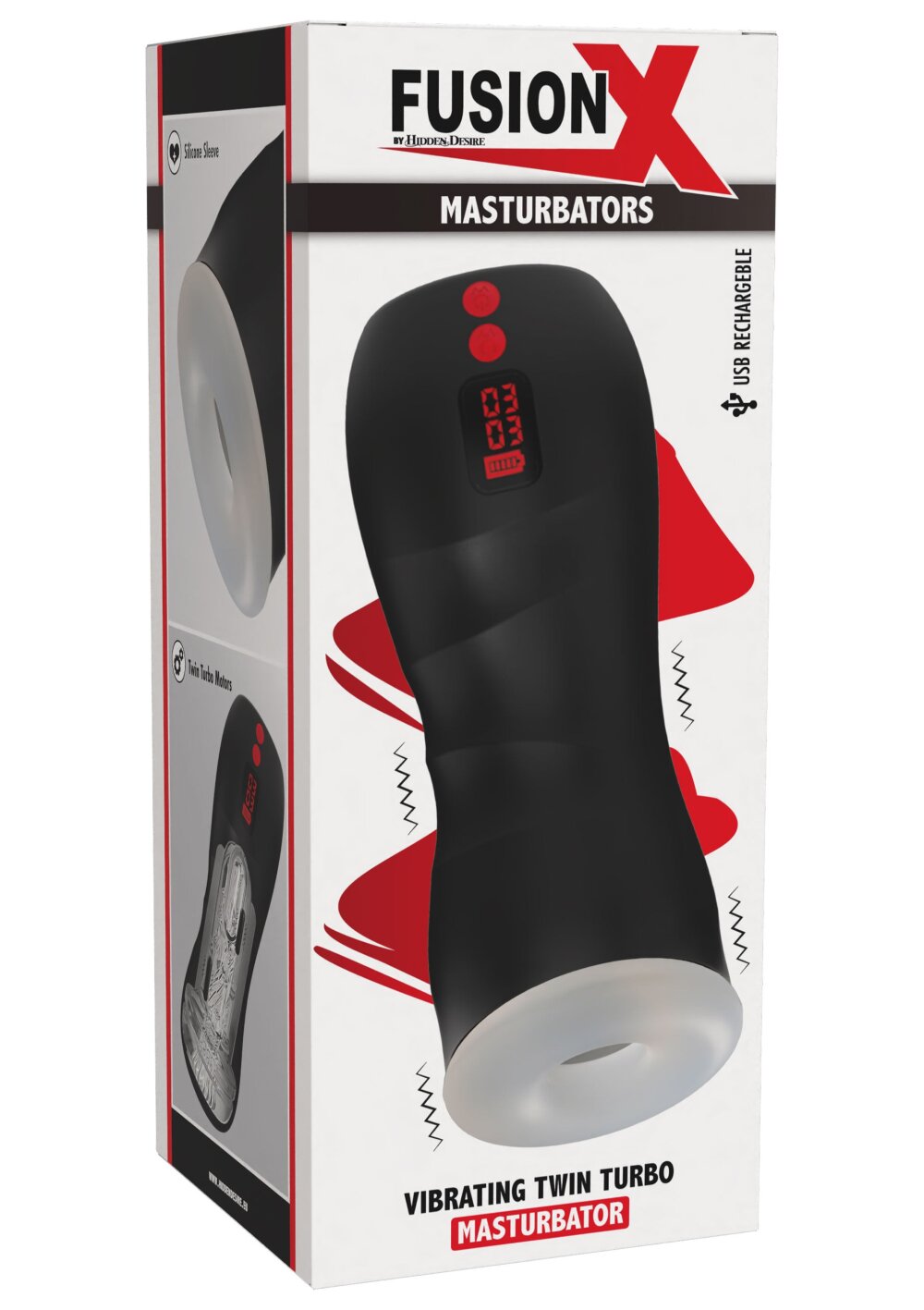 Vibrating Twin Turbo Masturbator - Afbeelding 2