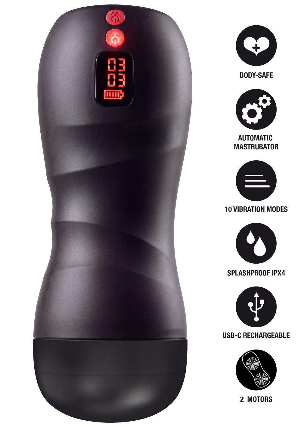 Vibrating Twin Turbo Masturbator - Afbeelding 6