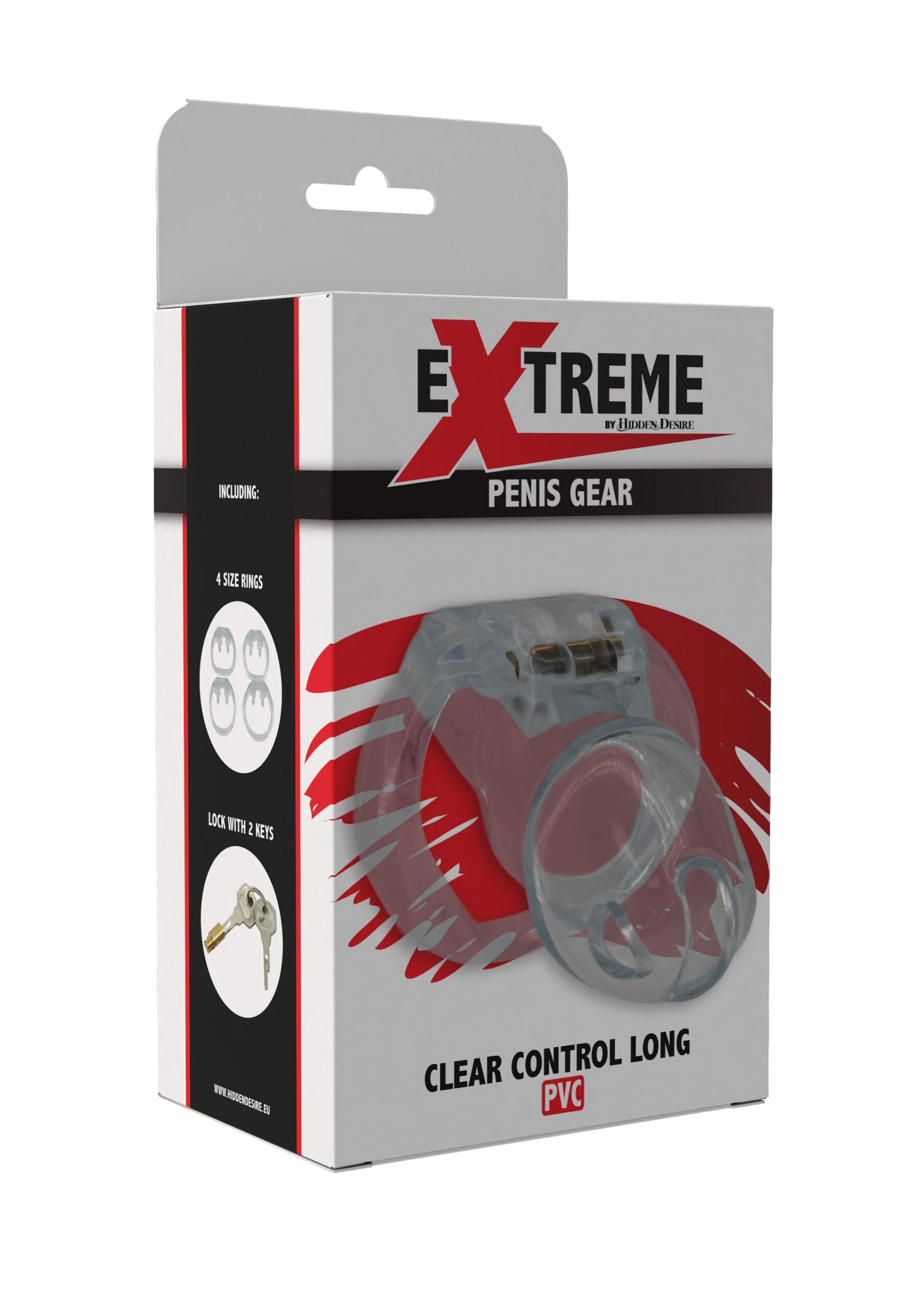 Clear Control Cock Cage Long - Afbeelding 3