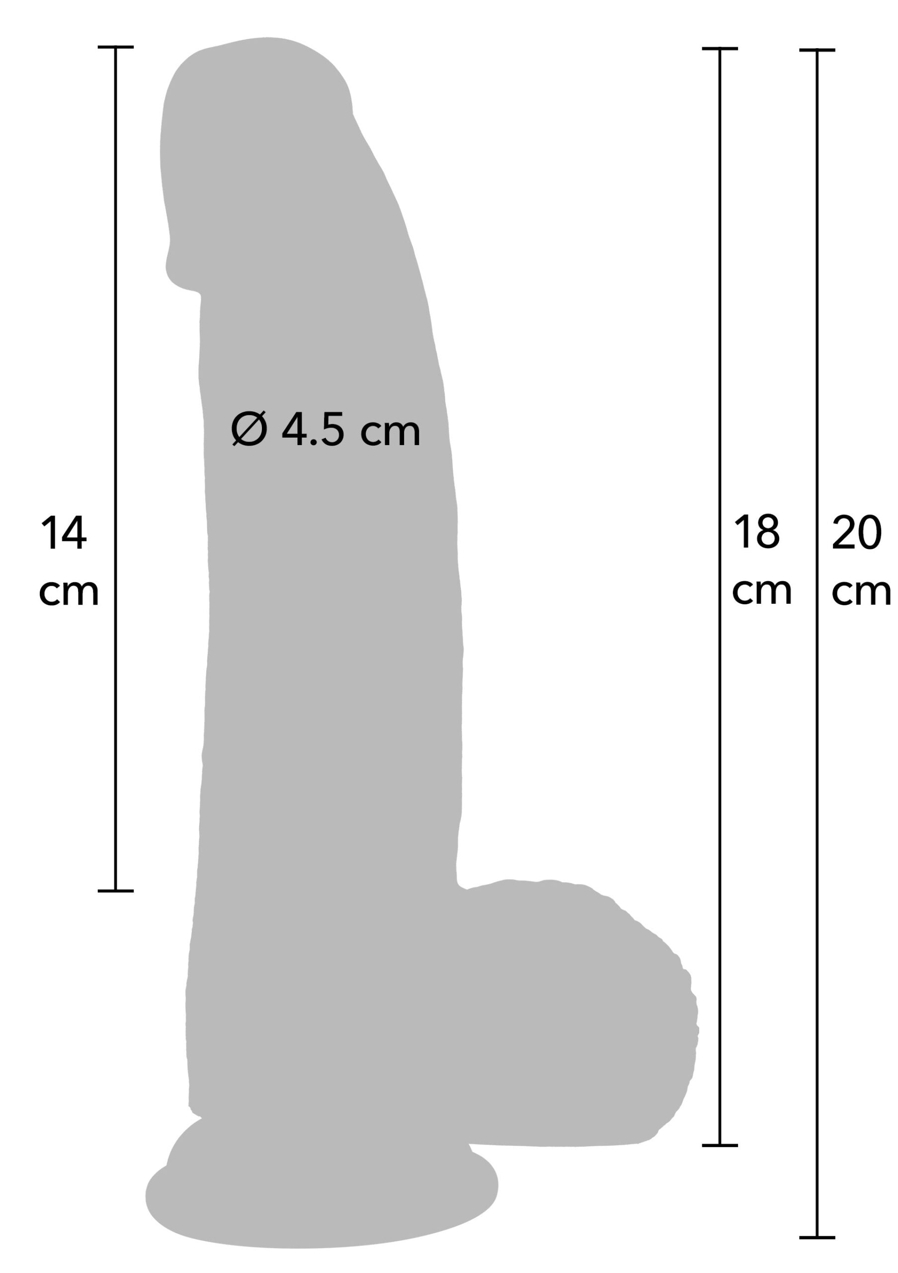 Realistic Dildo Liquid Silicone 18 cm - Afbeelding 2