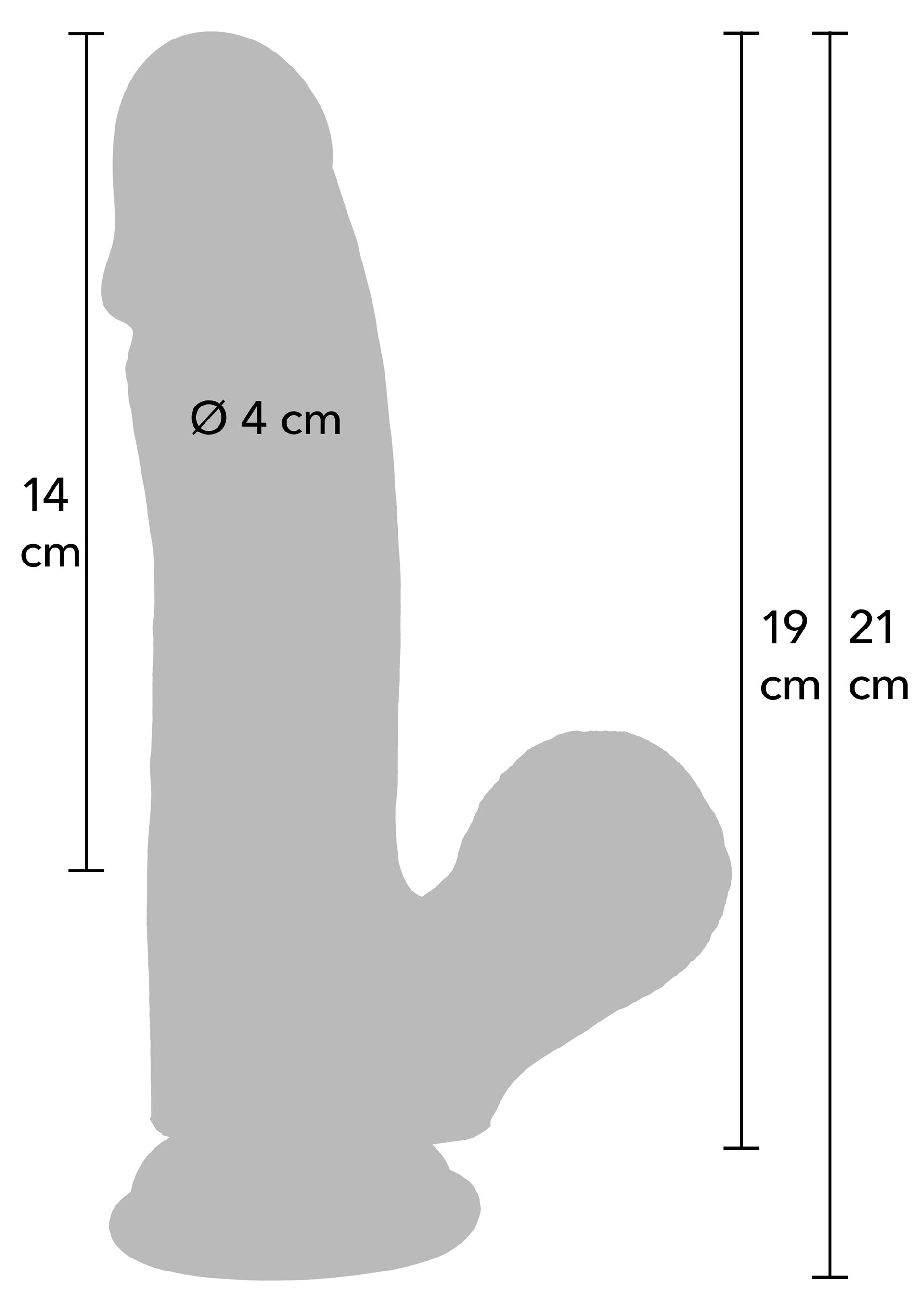 Realistic Dildo Liquid Silicone 19 cm - Afbeelding 2