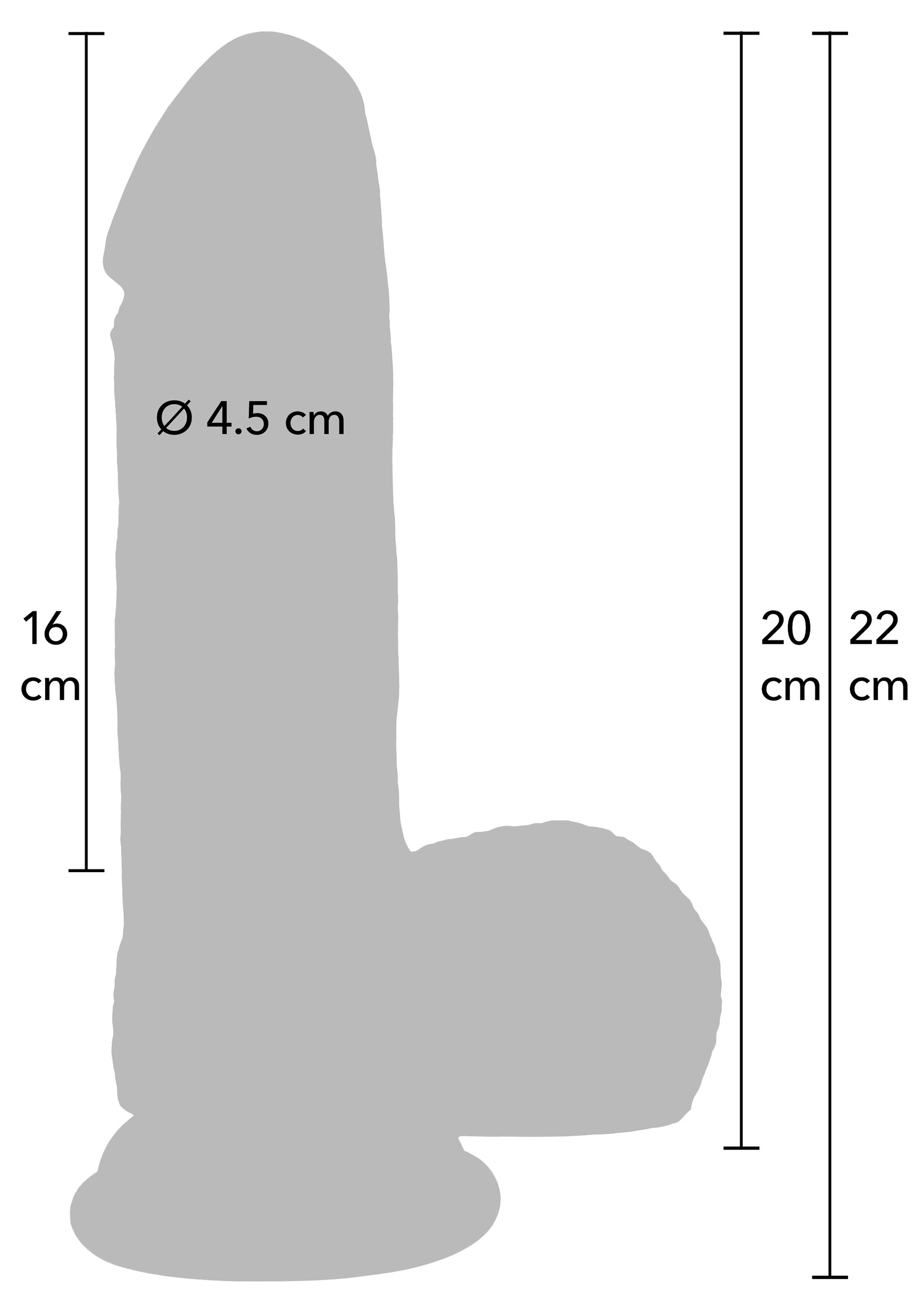 Realistic Dildo Liquid Silicone 20 cm - Afbeelding 2