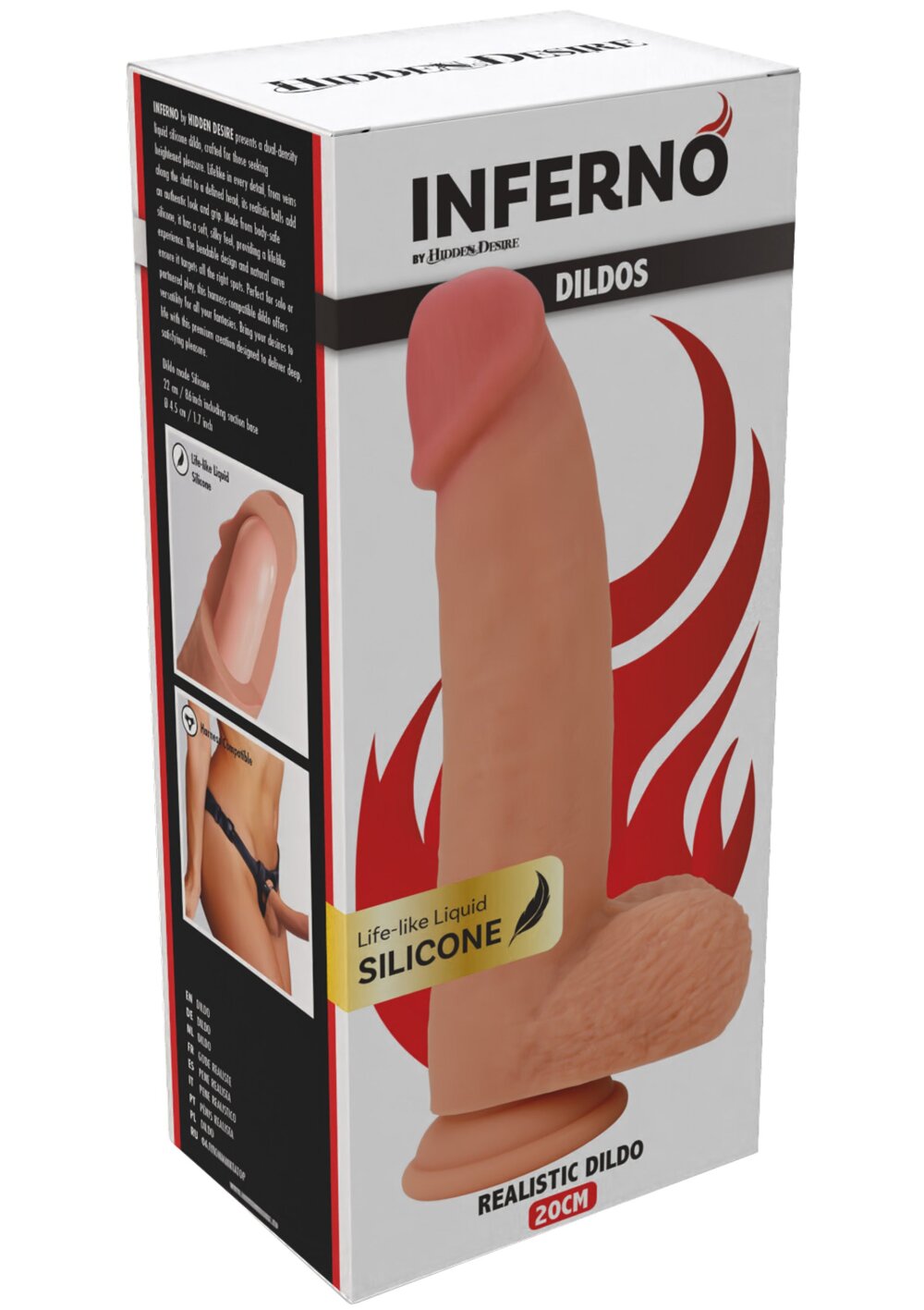 Realistic Dildo Liquid Silicone 20 cm - Afbeelding 7