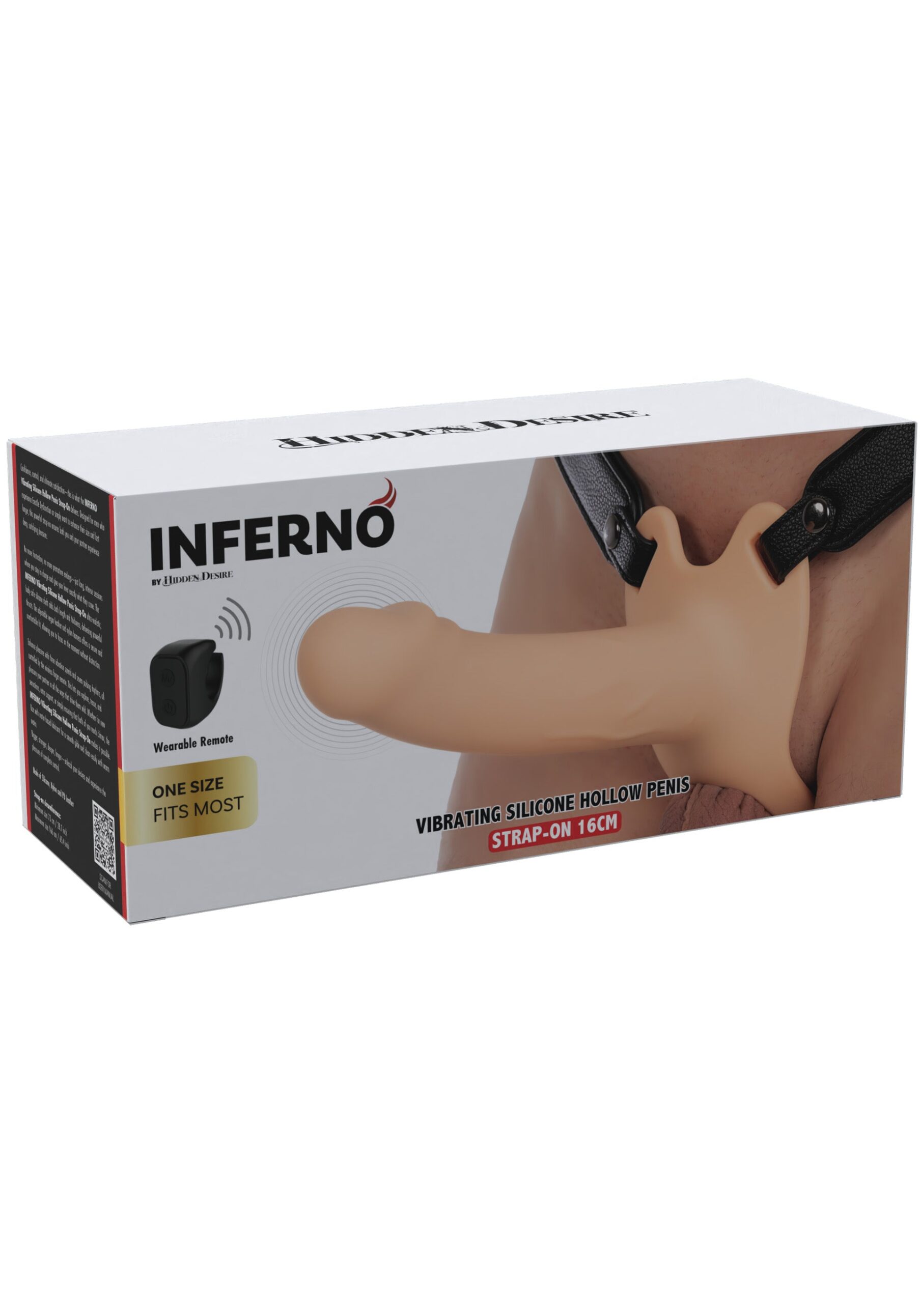 Hollow Penis Strapon Vibrating 16cm - Afbeelding 2