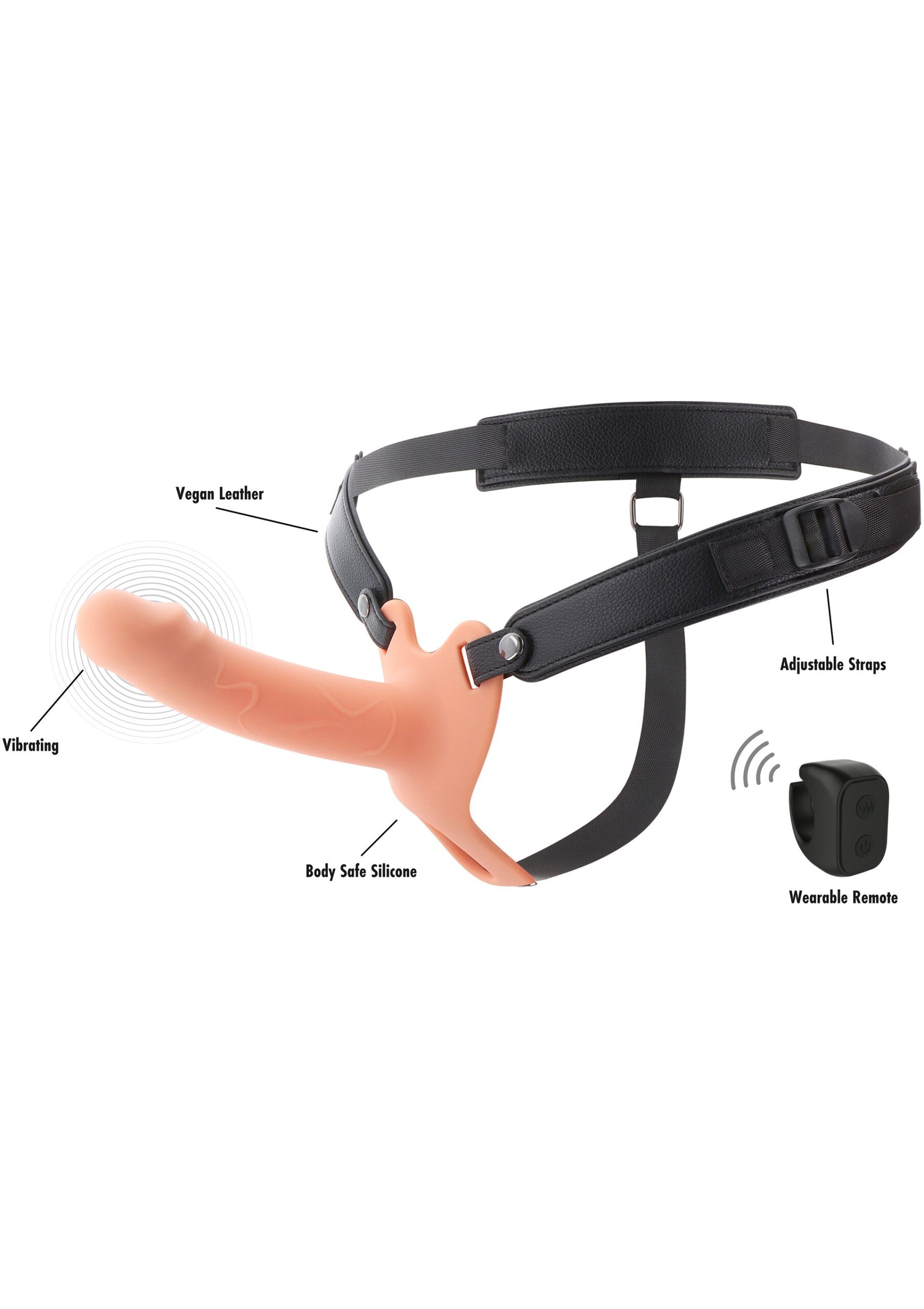 Hollow Penis Strapon Vibrating 16cm - Afbeelding 9