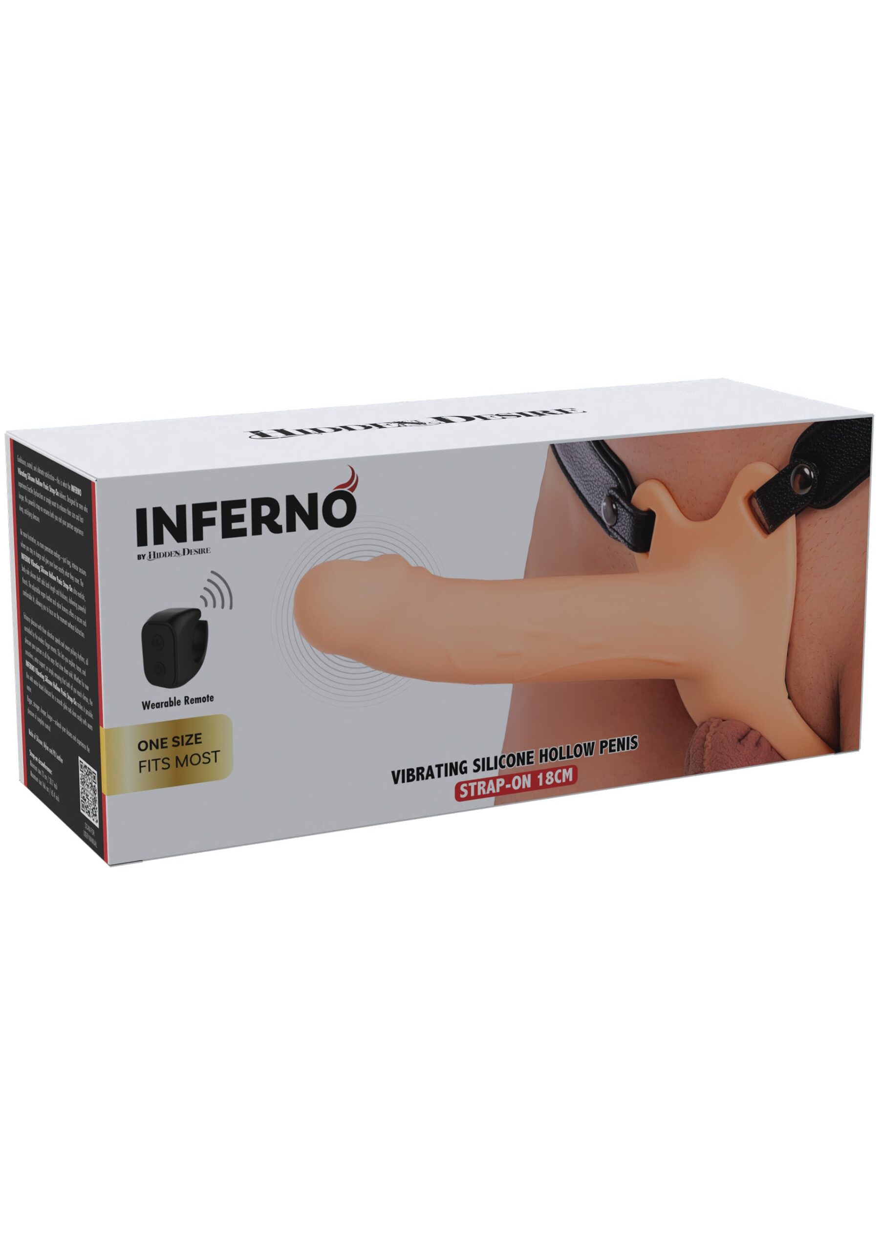 Hollow Penis Strapon Vibrating 18cm - Afbeelding 2