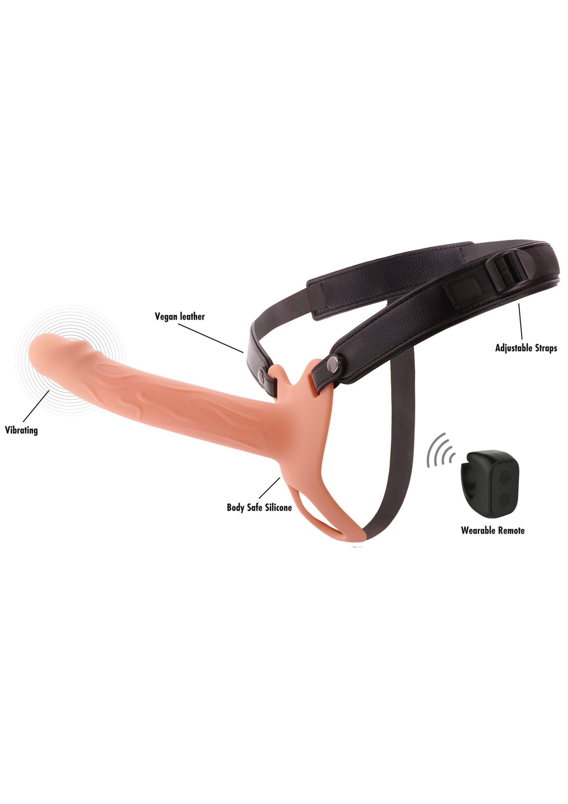 Hollow Penis Strapon Vibrating 20cm - Afbeelding 9