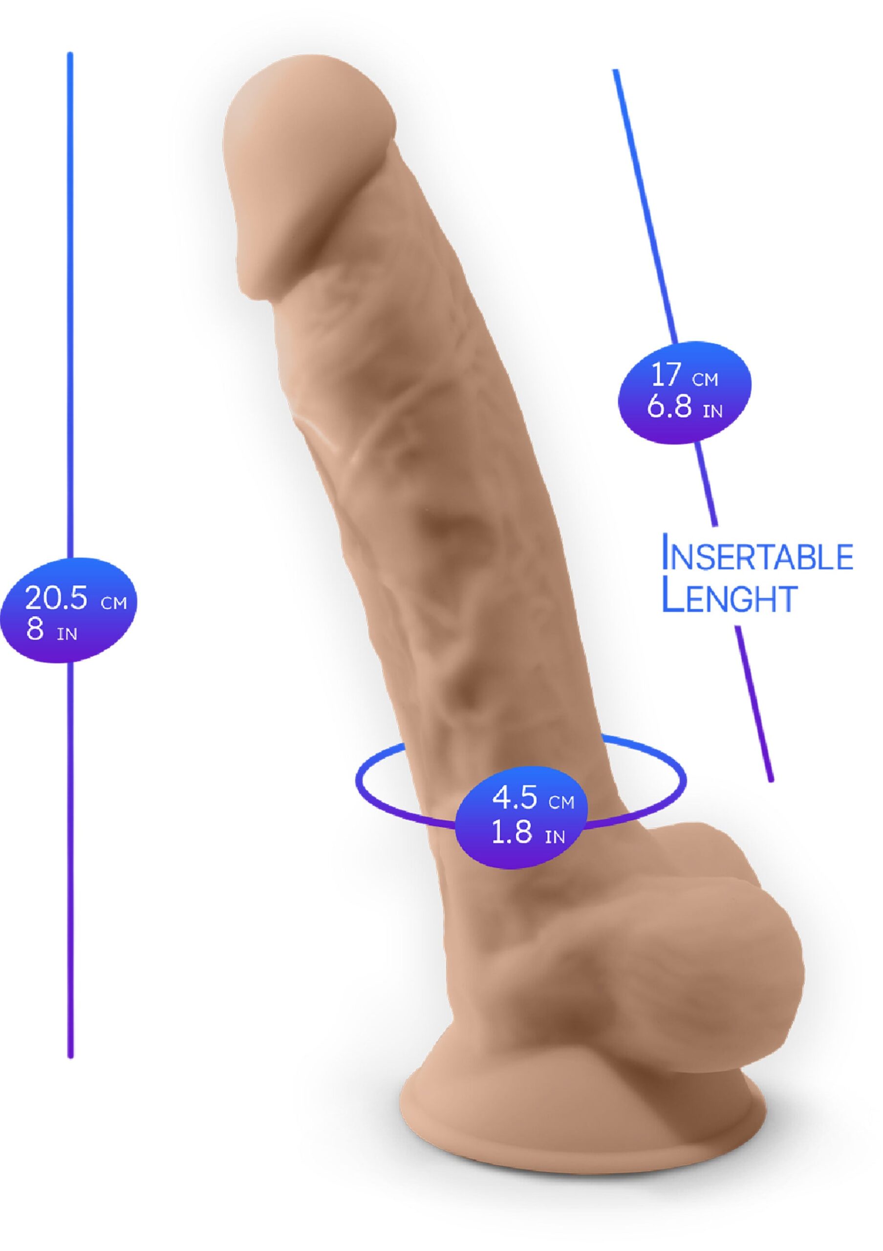 Dildo Vibrating Model 8 inch - Afbeelding 2