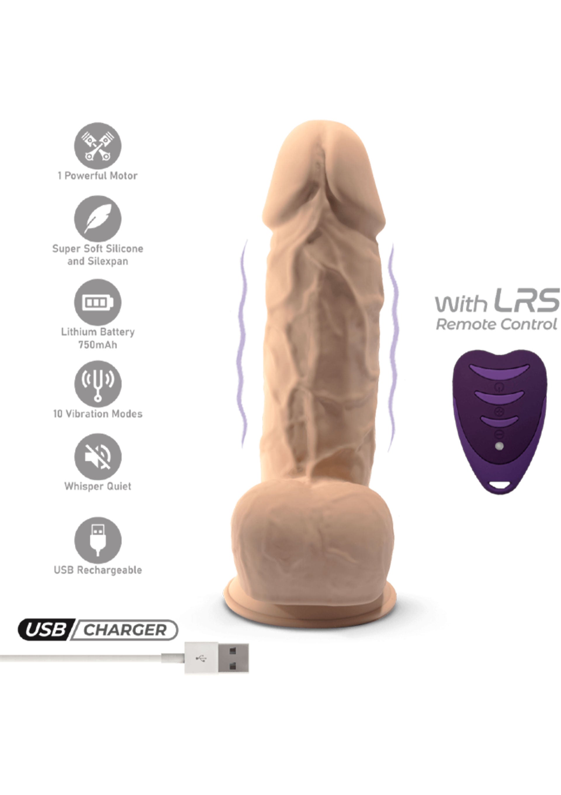 Dildo Vibrating Model 8.5 inch - Afbeelding 7