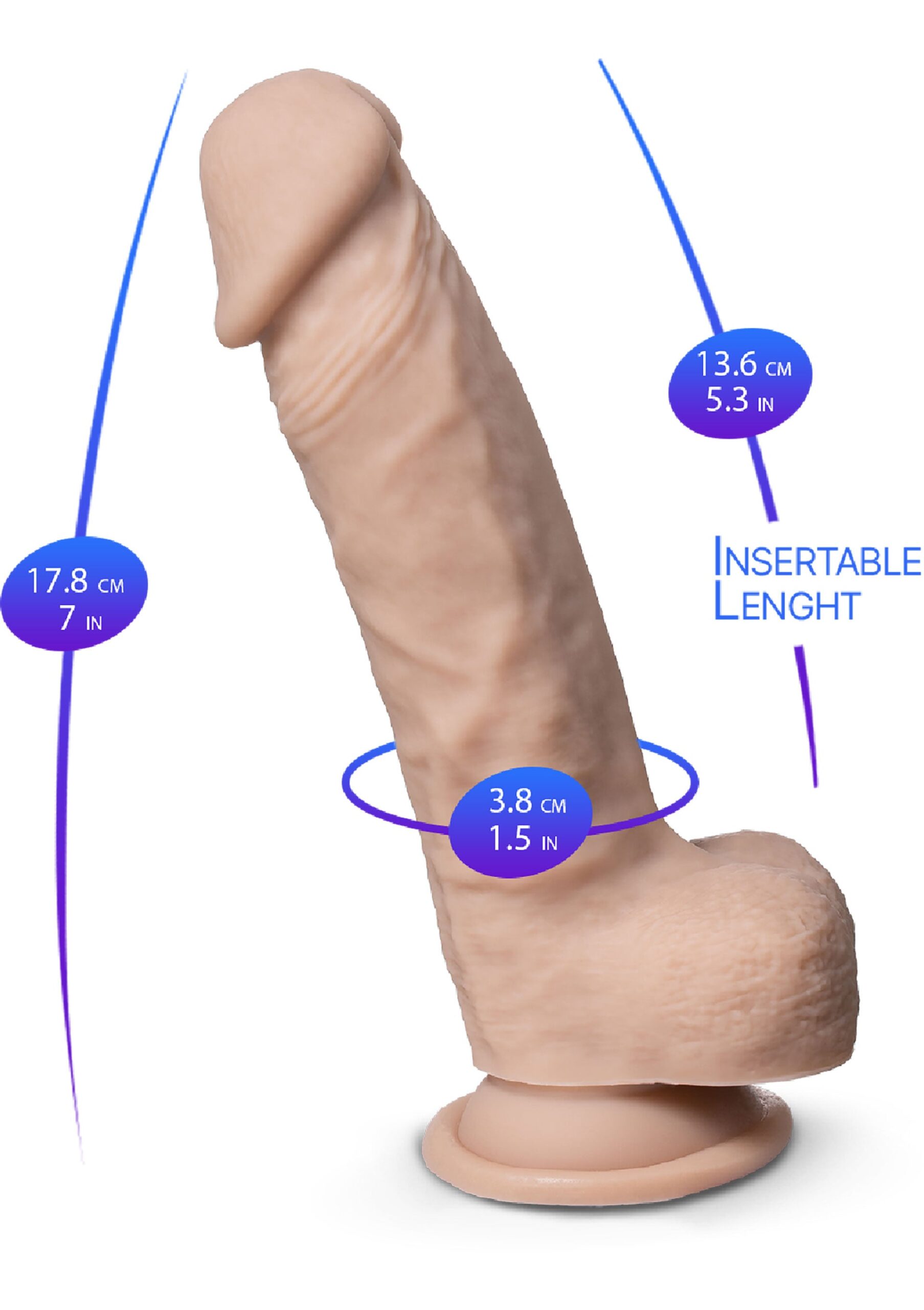 Real Skin Dildo Model 1 - 7 inch - Afbeelding 2