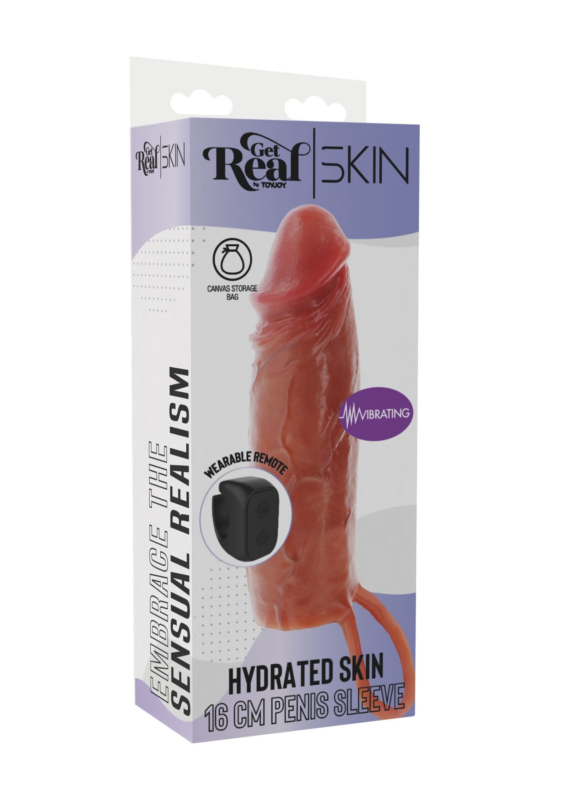 Hydrated Skin Penis Silicone Sleeve Vibrating 16 cm - Afbeelding 3