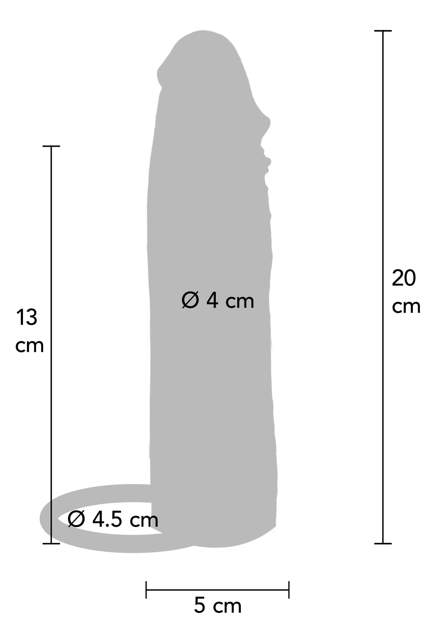 Hydrated Skin Penis Silicone Sleeve Vibrating 20 cm - Afbeelding 2