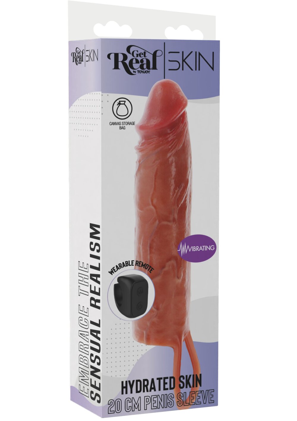 Hydrated Skin Penis Silicone Sleeve Vibrating 20 cm - Afbeelding 3