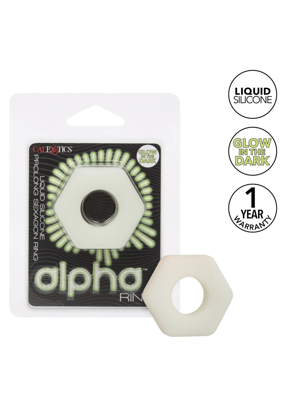 Silicone Prolong Sexagon Ring - Afbeelding 2