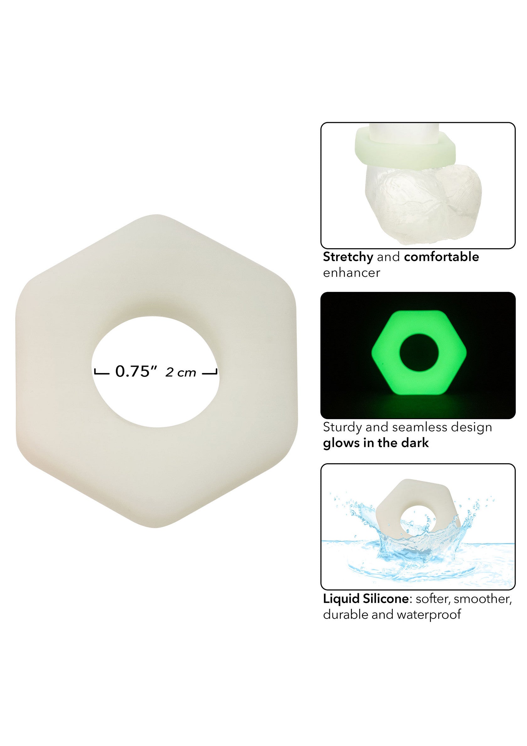 Silicone Prolong Sexagon Ring - Afbeelding 7