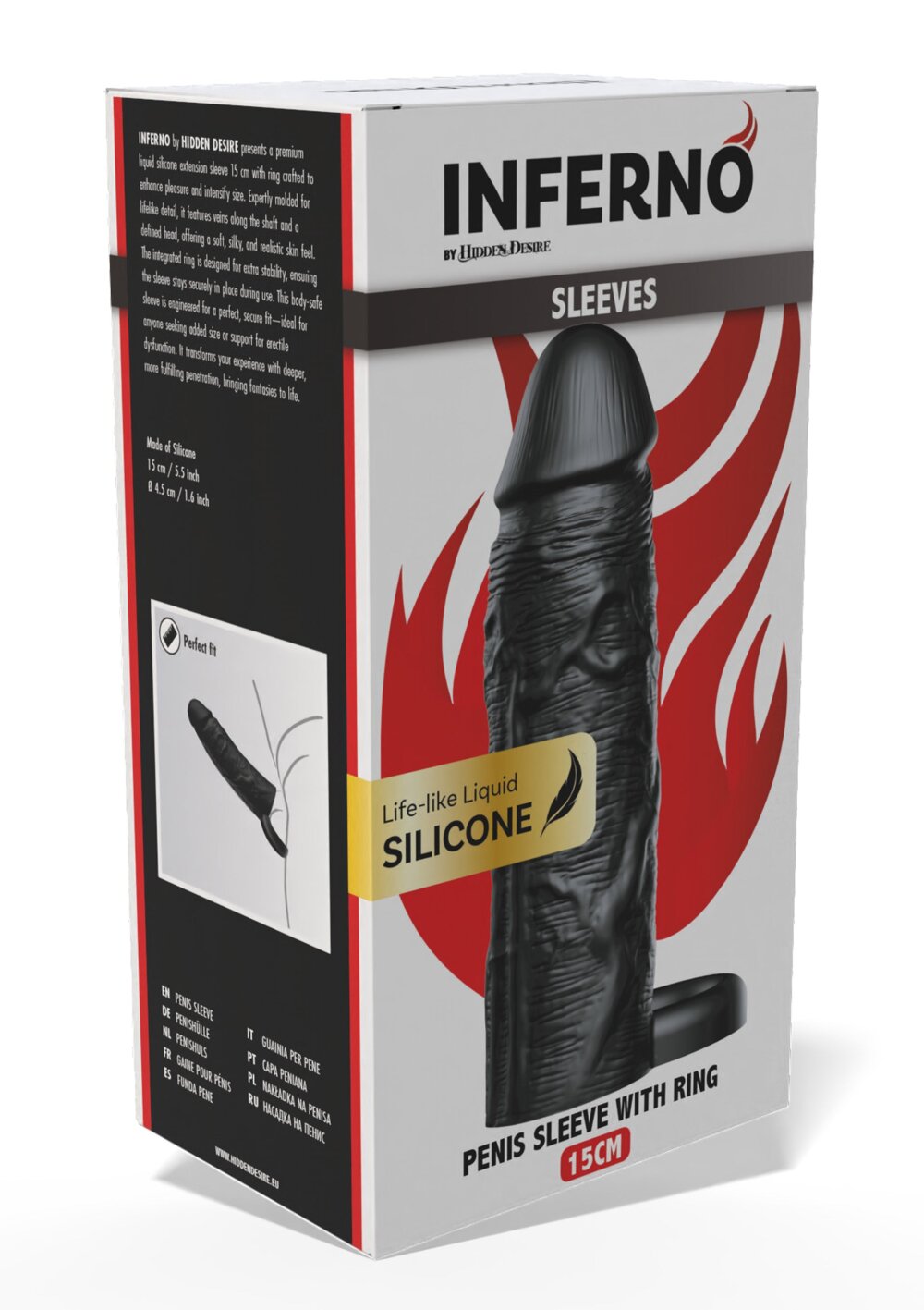 Penis Sleeve Liquid Silicone Ring 15 cm - Afbeelding 3