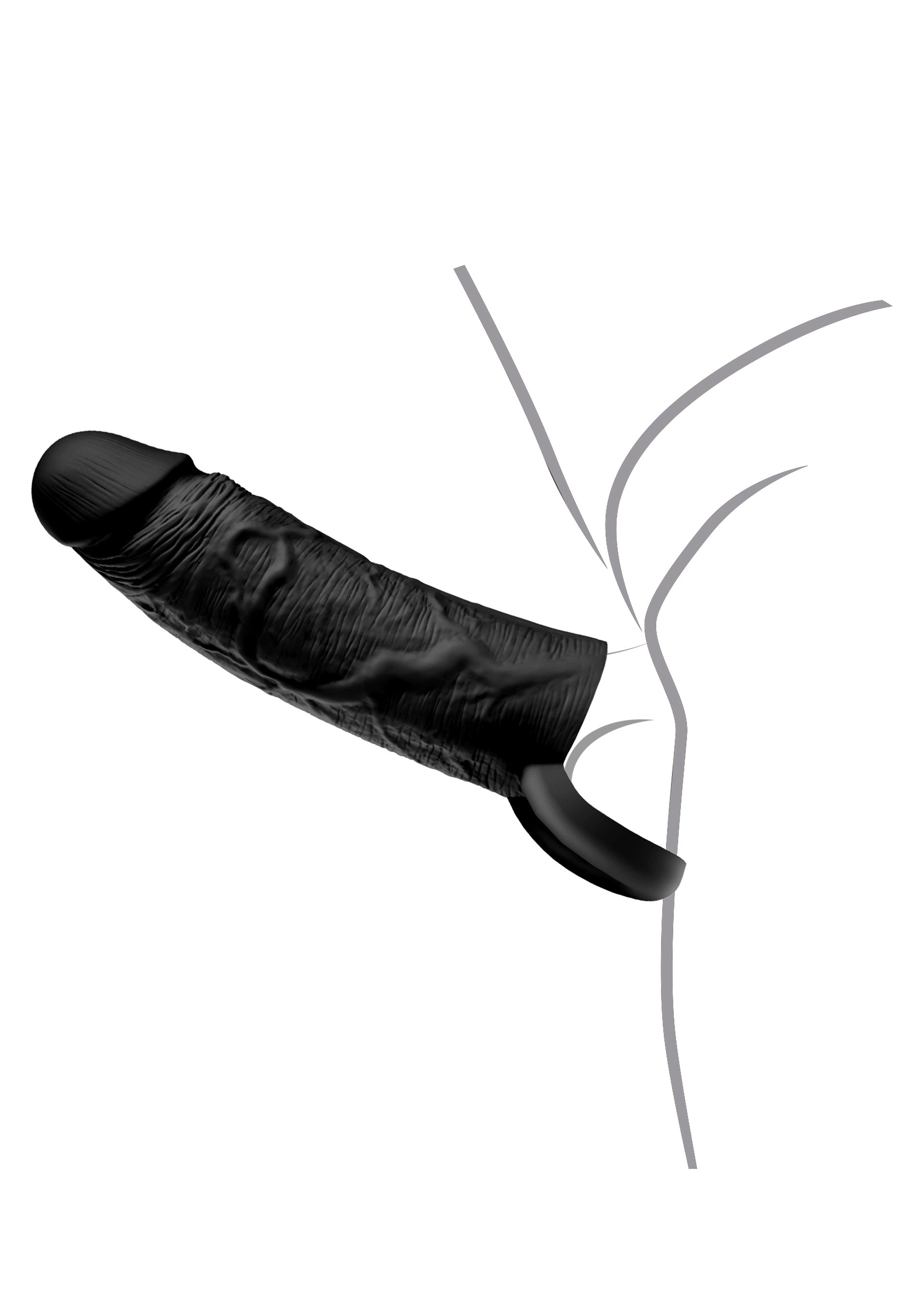 Penis Sleeve Liquid Silicone Ring 15 cm - Afbeelding 6