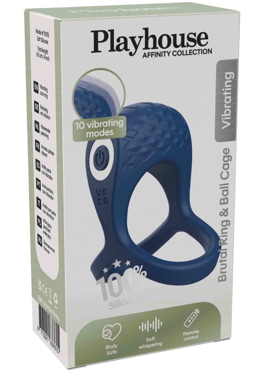 Brutal Ring & Ball Cage Vibrating + Remote - Afbeelding 2